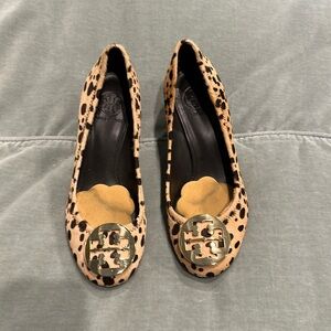 Tory Burch leopard wedges.